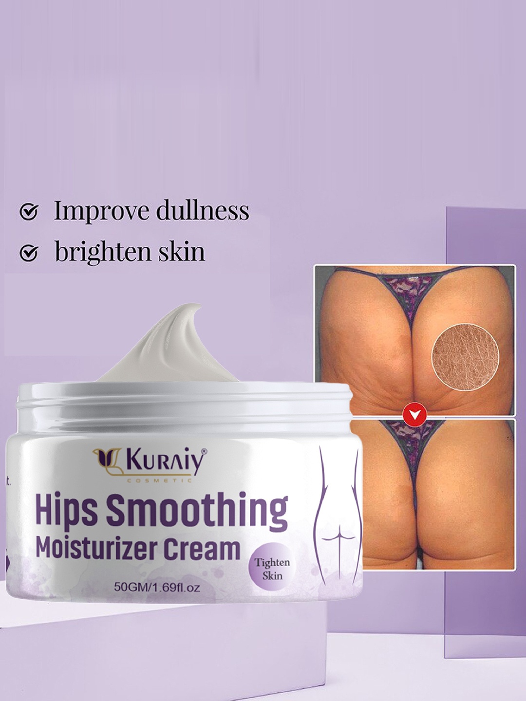 

KURAIY Hips Smoothing Moisturizing Cream, White