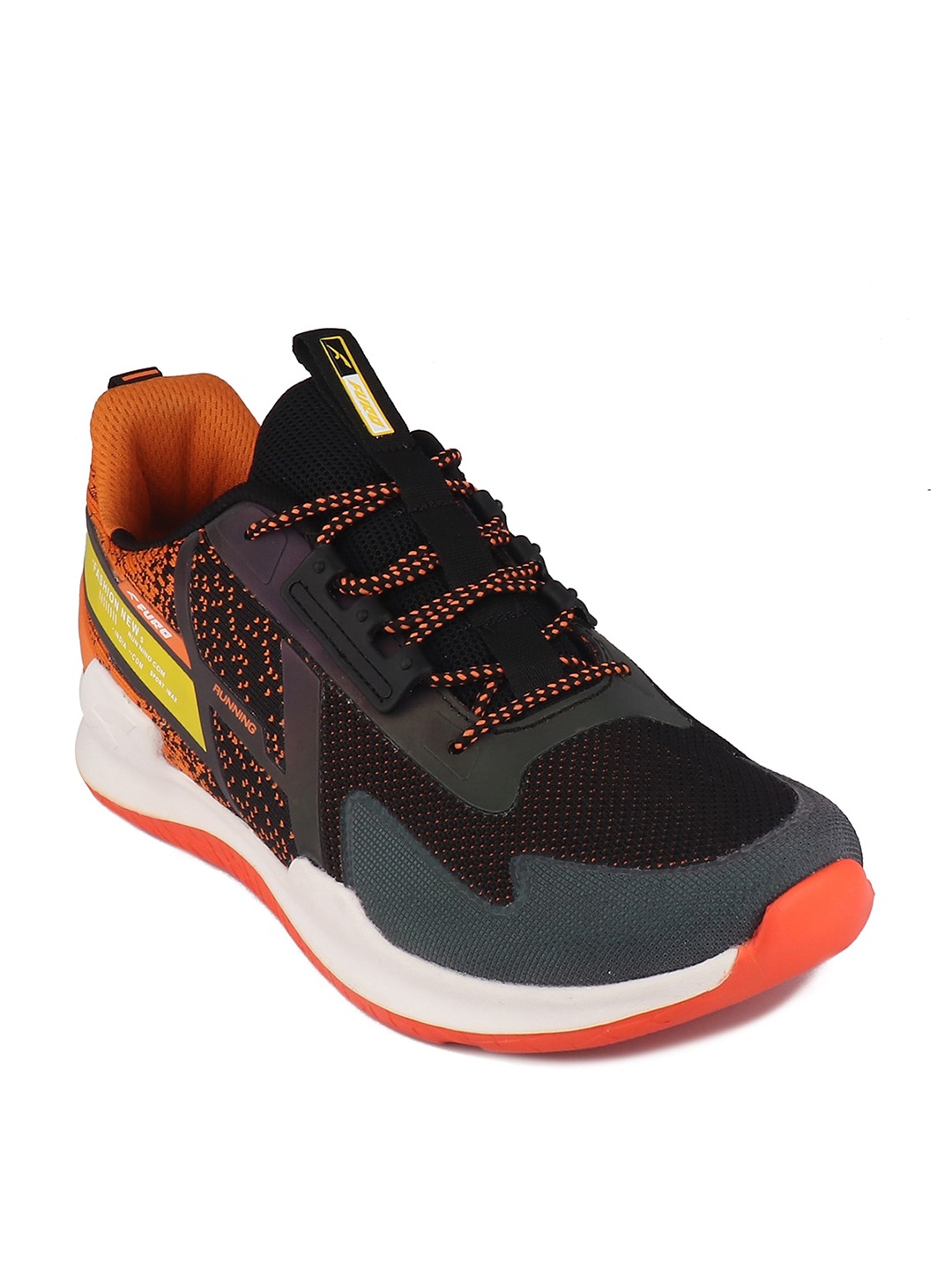 

FURO by Red Chief Men Mesh Walking Non-Marking Sports Shoes, Black