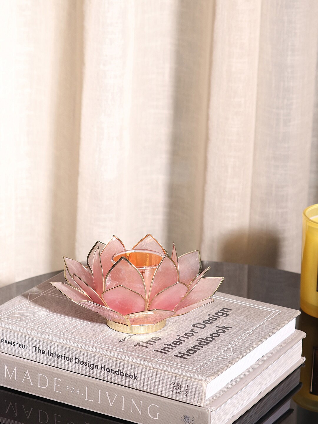 

Pure Home and Living Pink Ombre 22 Shells Capiz Tea Light Candle Holder