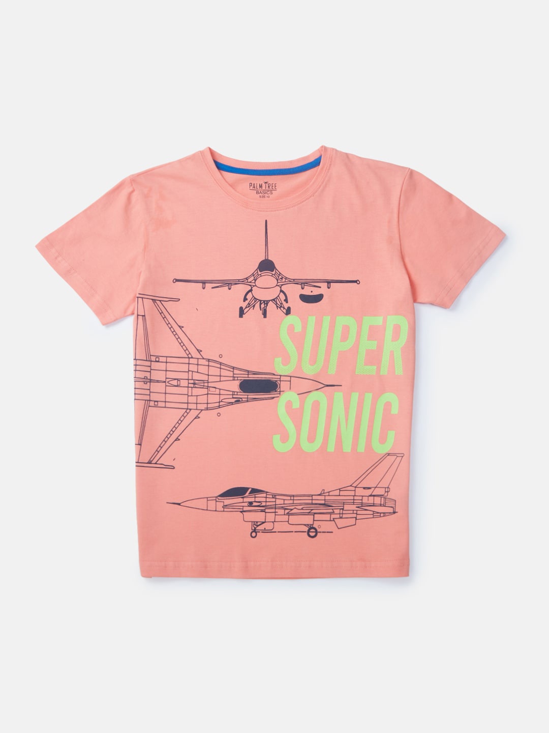 

Gini and Jony Infant Graphic Printed Cotton T-shirt, Peach