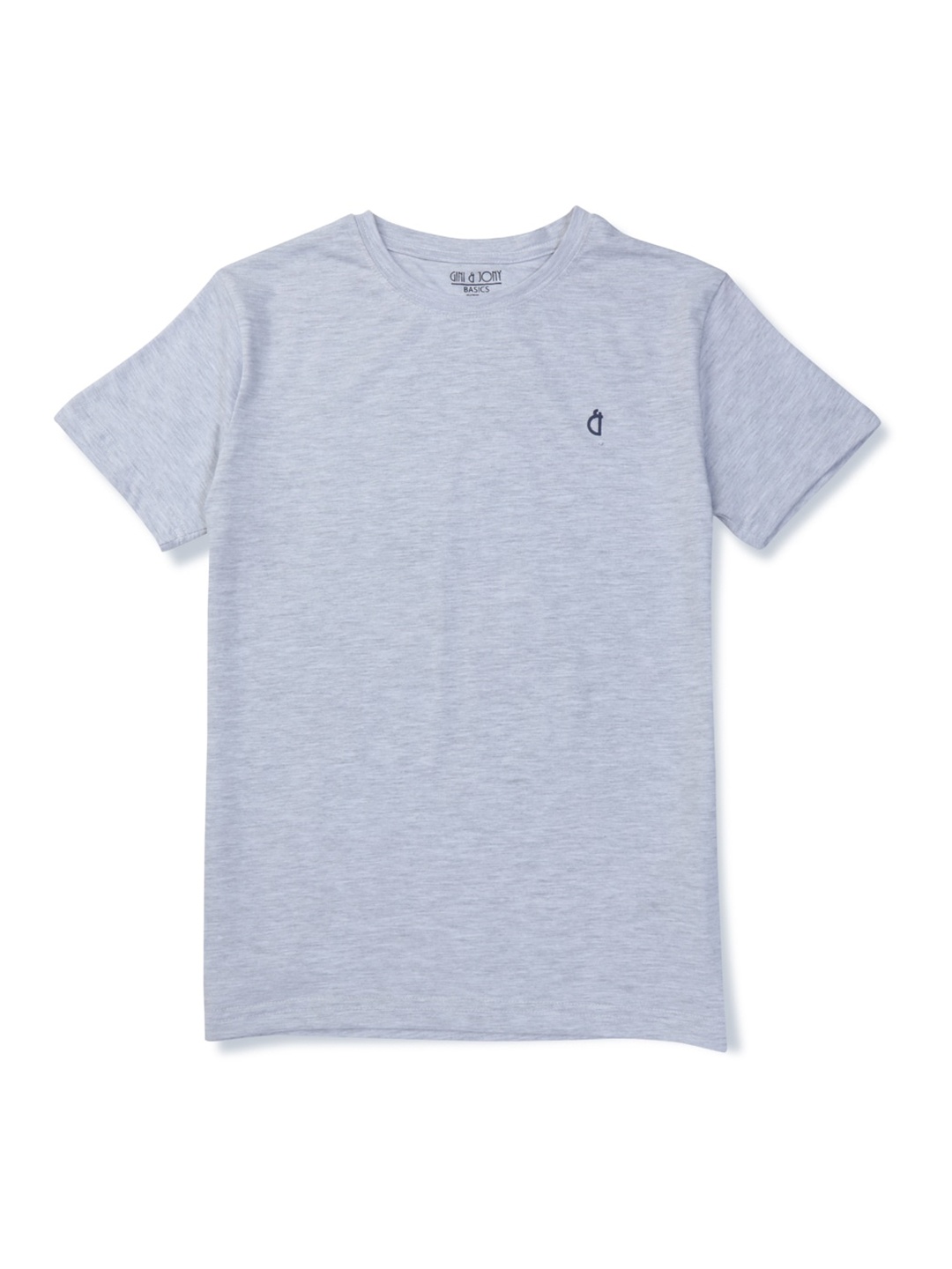 

Gini and Jony Boys Round Neck Cotton T-shirt, Grey