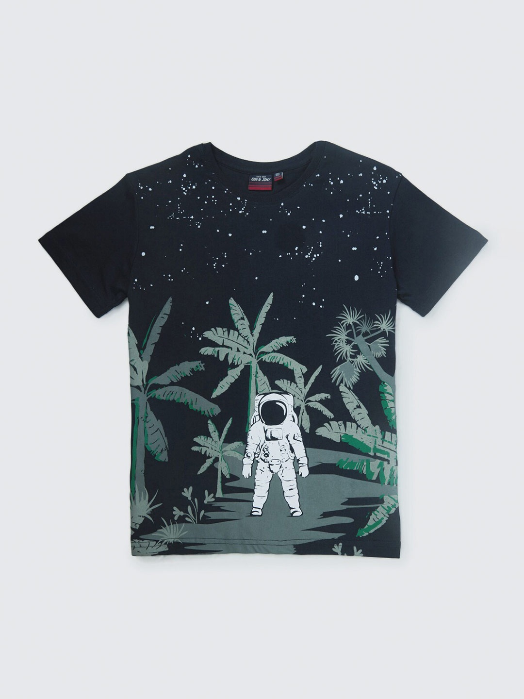 

Gini and Jony Infant Boys Graphic Printed Cotton T-shirt, Blue