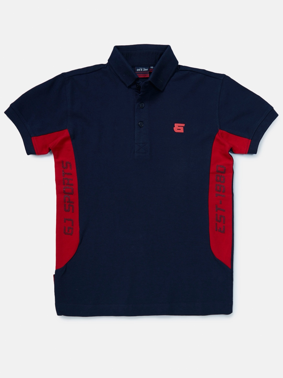 

Gini and Jony Boys Polo Collar T-shirt, Blue