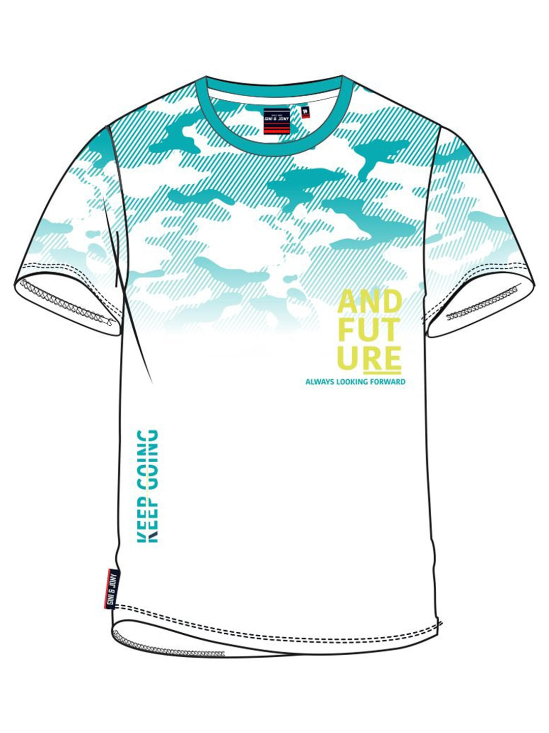 

Gini and Jony Boys Abstract Printed Cotton T-shirt, White