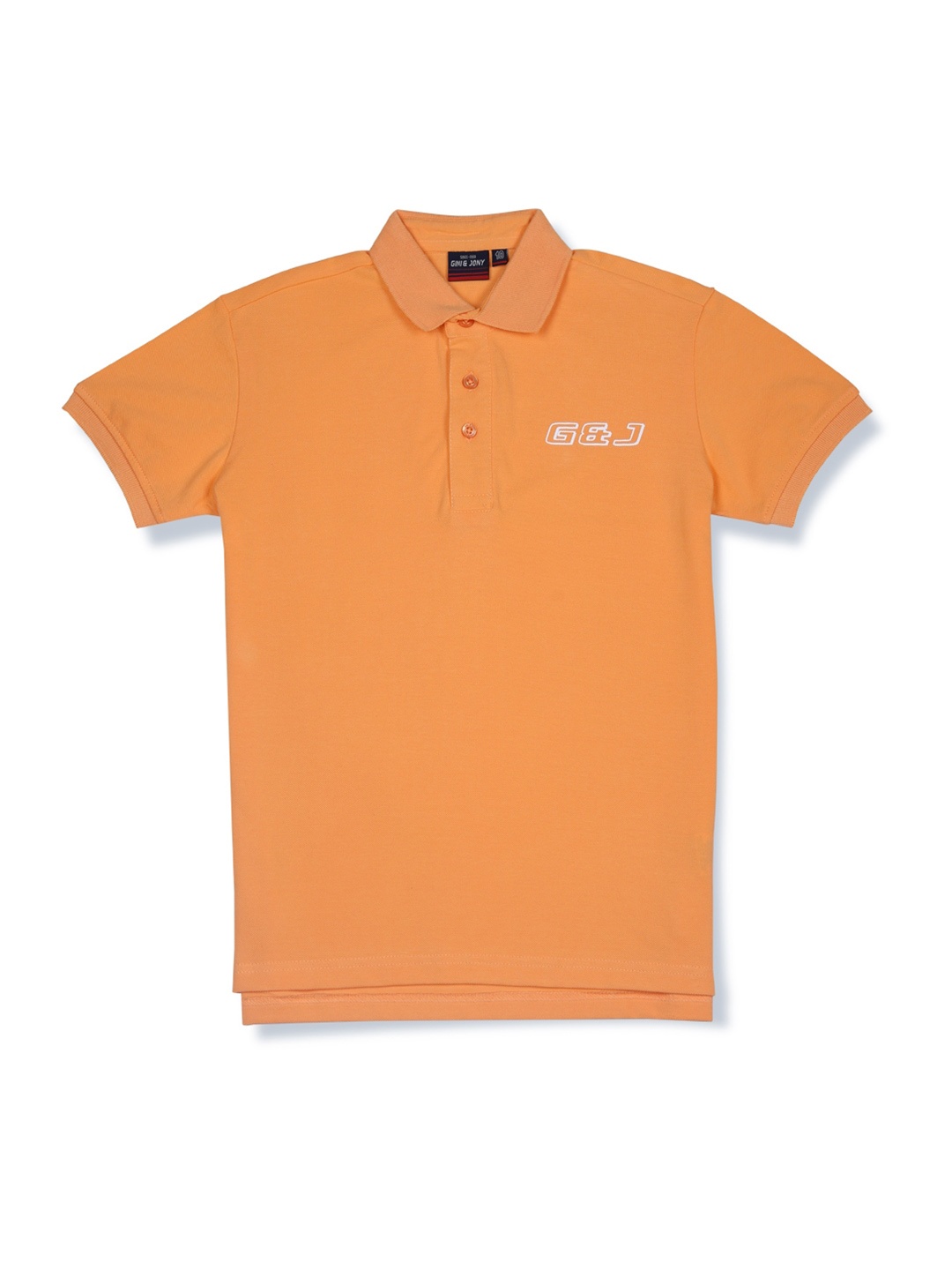 

Gini and Jony Boys Polo Collar Cotton T-shirt, Orange