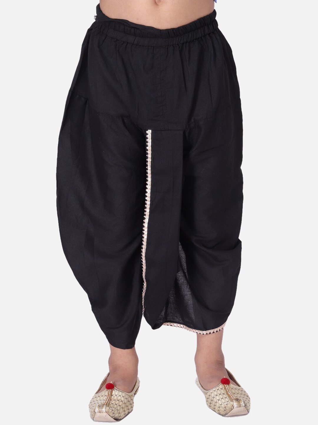 

TABARD Boys Mid-Rise Cotton Dhoti Pant, Black