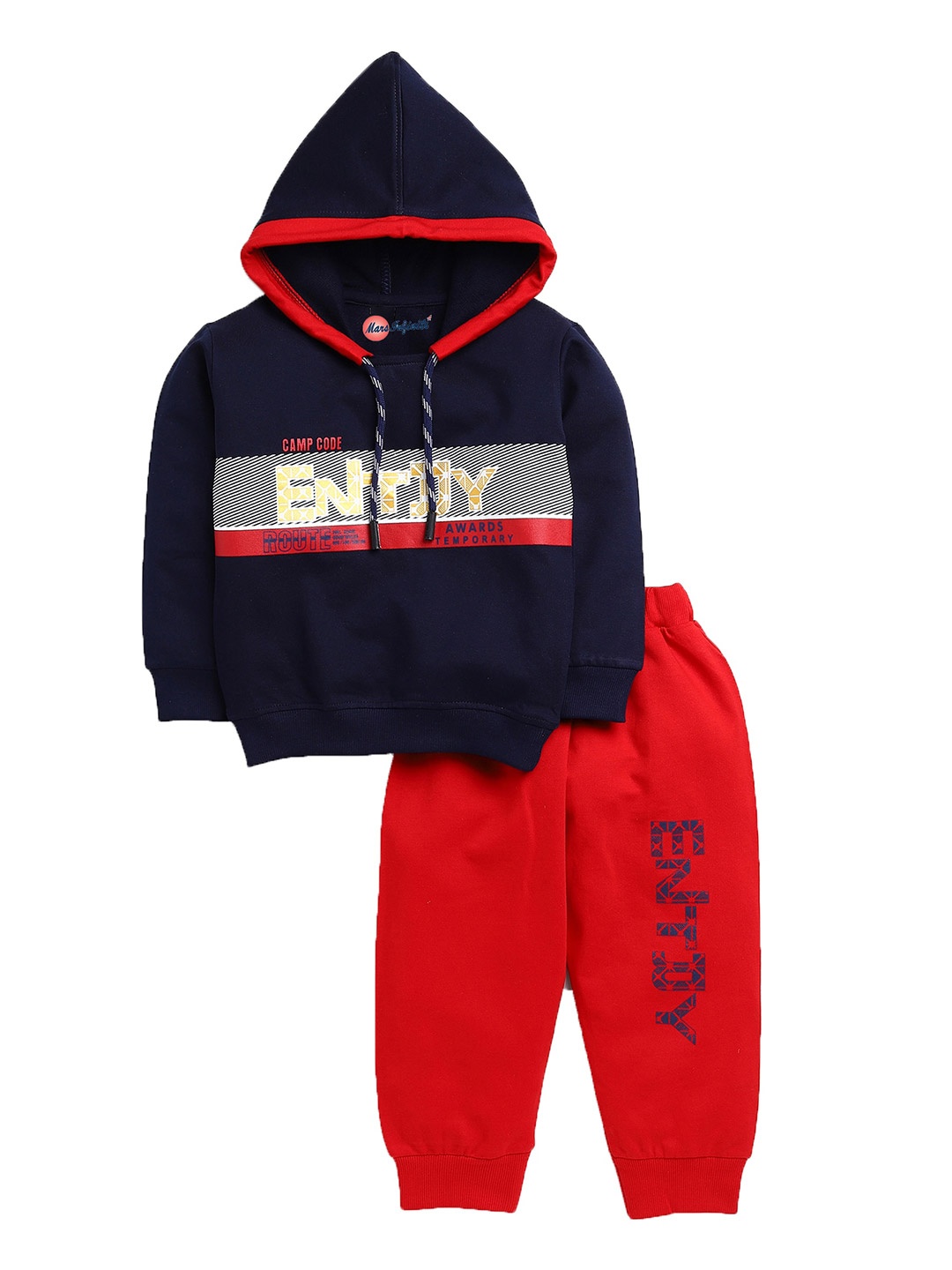 

Mars Infiniti Infants Boys Printed Sweatshirt with Track Pants, Navy blue
