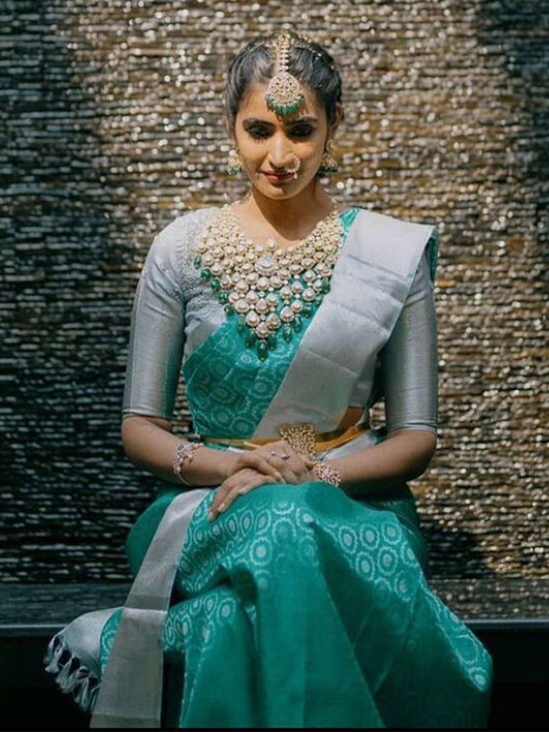 

ORUS Woven Design Zari Kanjeevaram Saree, Blue