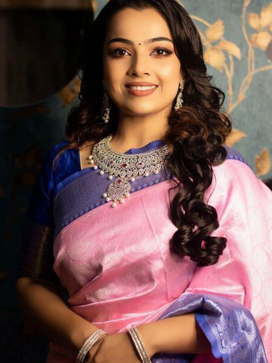 

ORUS Woven Design Zari Kanjeevaram Saree, Pink