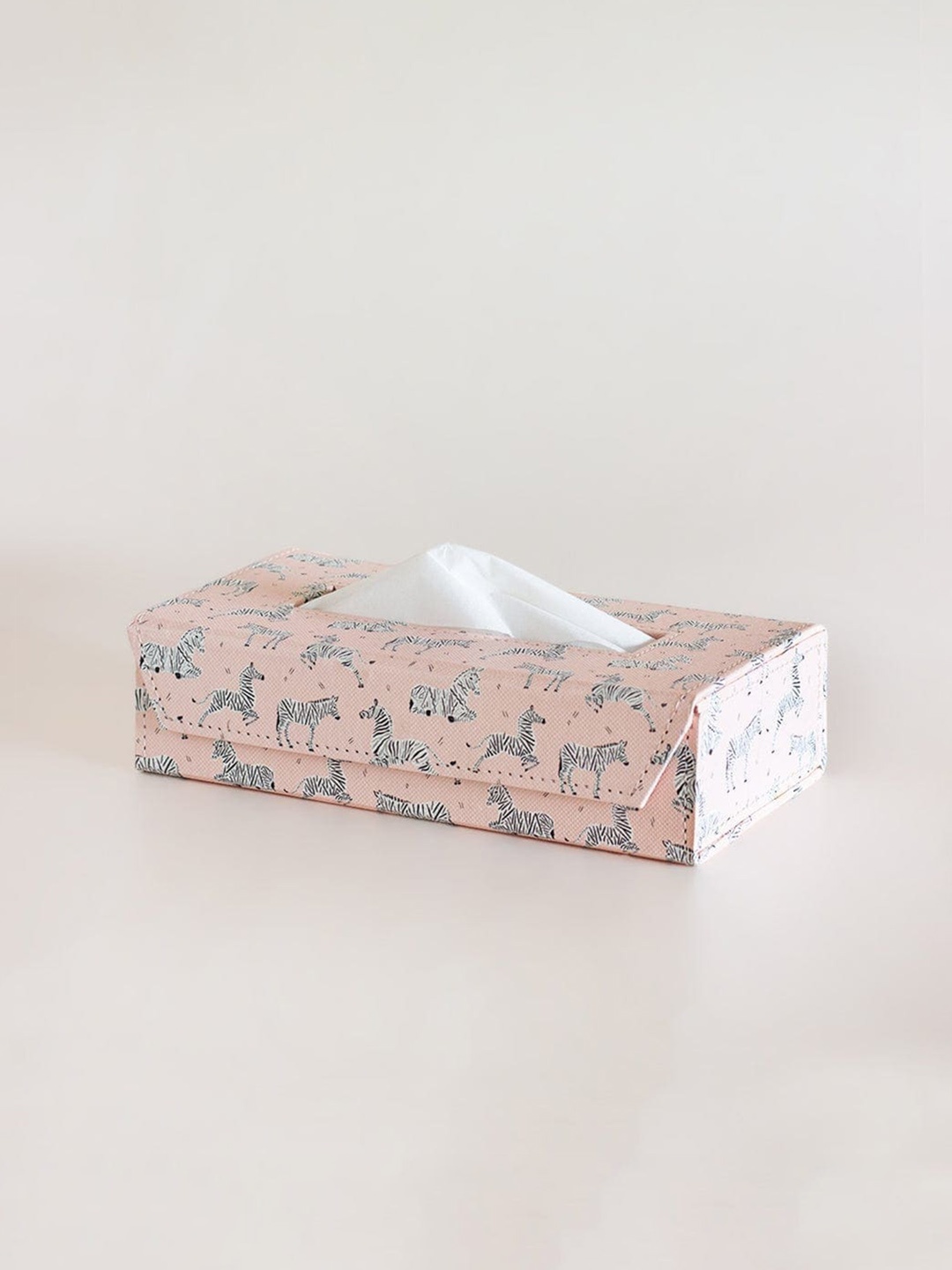 

The Wishing Chair Pearlised Paper Pink & Black Safari Printed Tissue Box