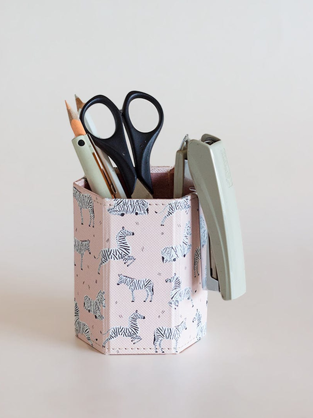 

The Wishing Chair Safari Pink Pearlised Paper Leather Foldable Pen Holder