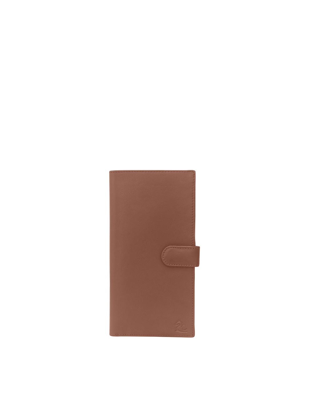 

Kara Unisex Solid Leather Passport Holder, Coffee brown