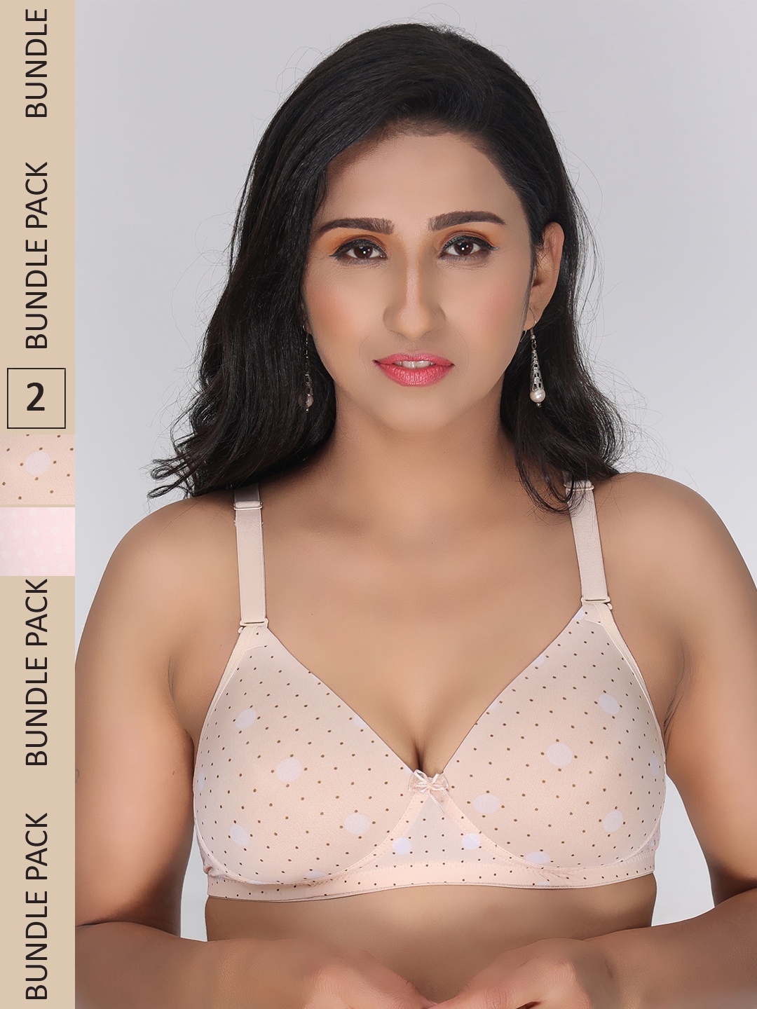 

Innocence Pack Of 2 Printed Lightly Padded Non-Wired Everyday Bra, Beige