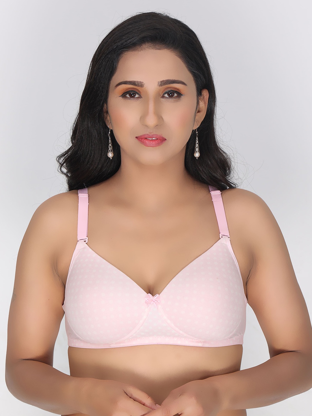 

Innocence Printed Lightly Padded Non-Wired Everyday Bra, Pink