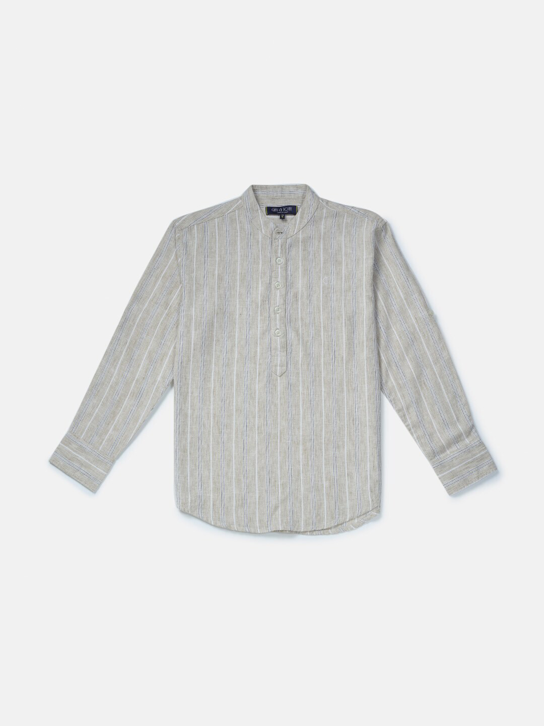 

Gini and Jony Boys Vertical Striped Casual Cotton Shirt, Khaki