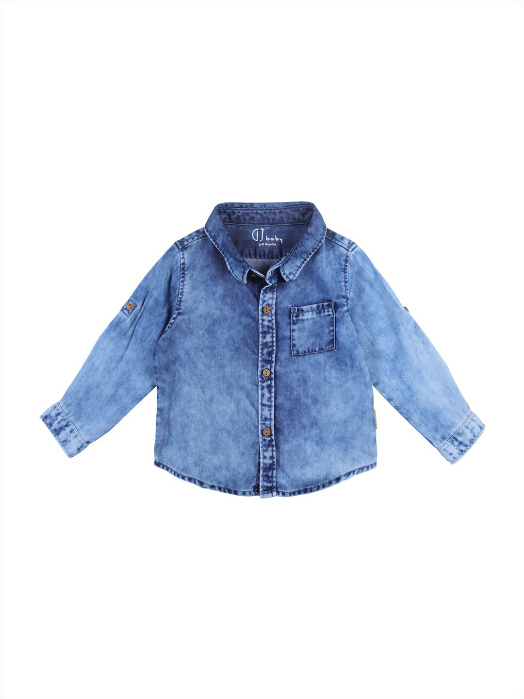 

Gini and Jony Boys Faded Casual Denim Shirt, Blue