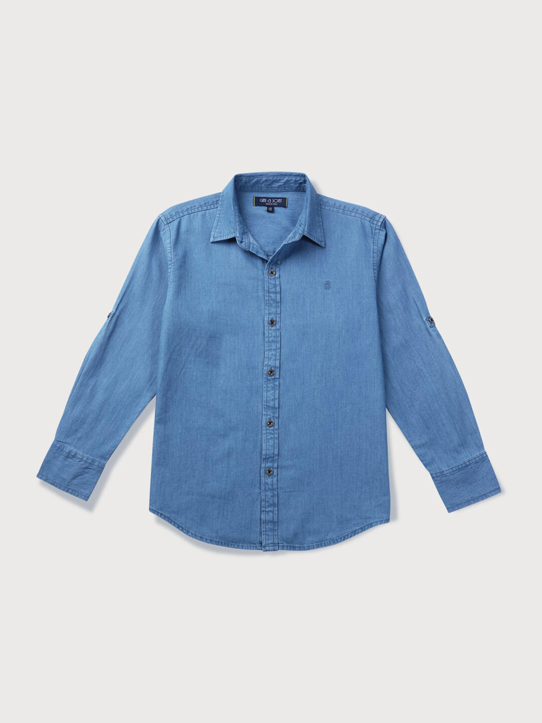 

Gini and Jony Boys Spread Collar Cotton Casual Shirt, Blue