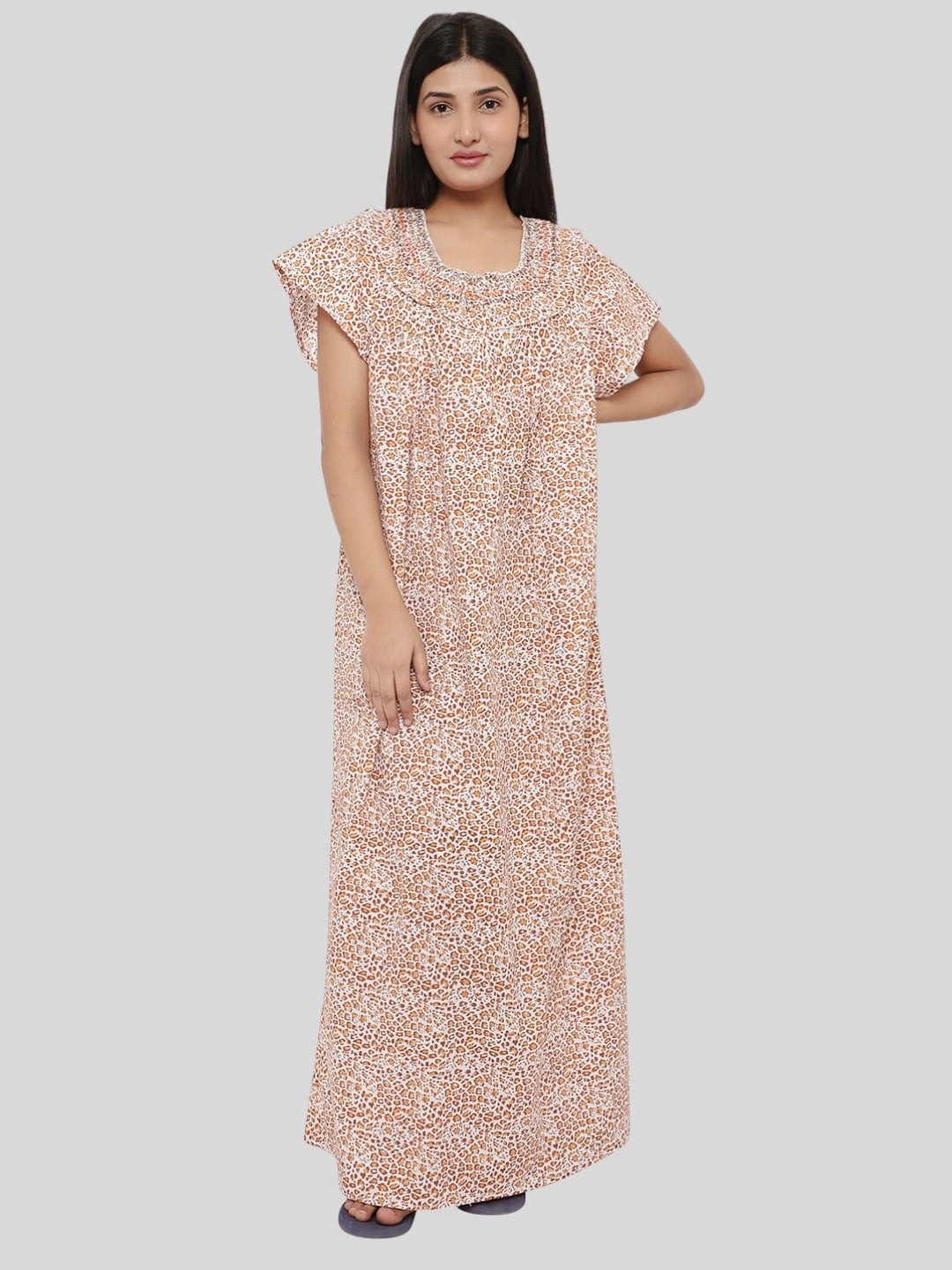 

PALIVAL Printed Pure Cotton Maxi Nightdress, White