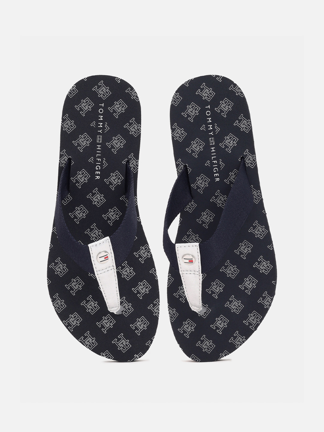 

Tommy Hilfiger Women Printed Thong Flip-Flops, Navy blue