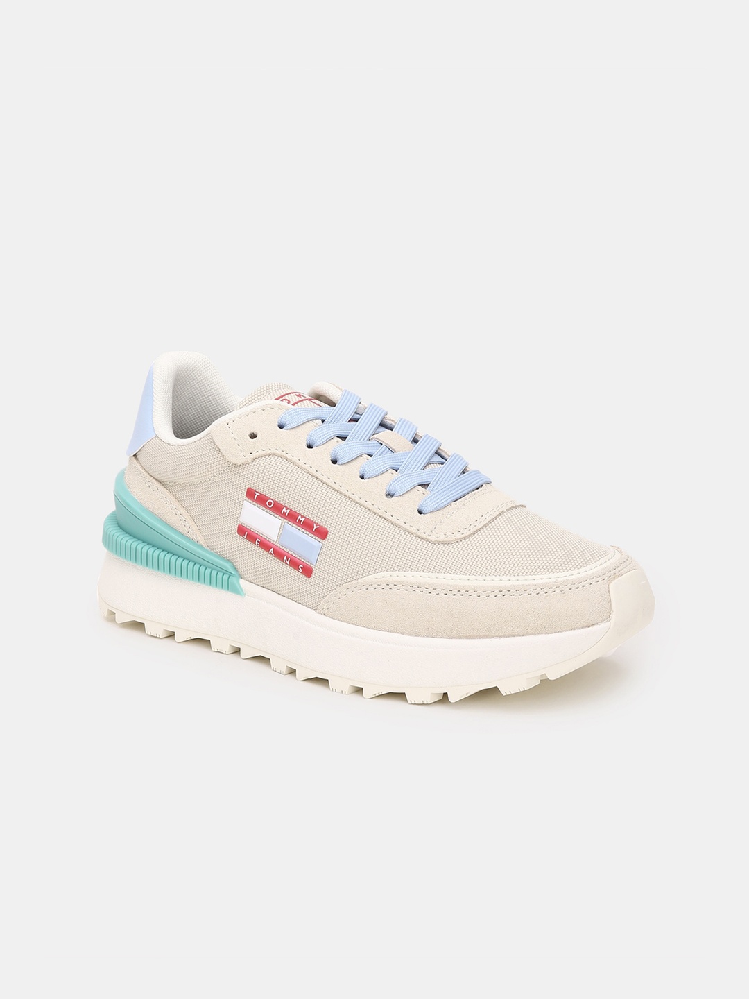 

Tommy Hilfiger Women Colourblocked Sneakers, Beige