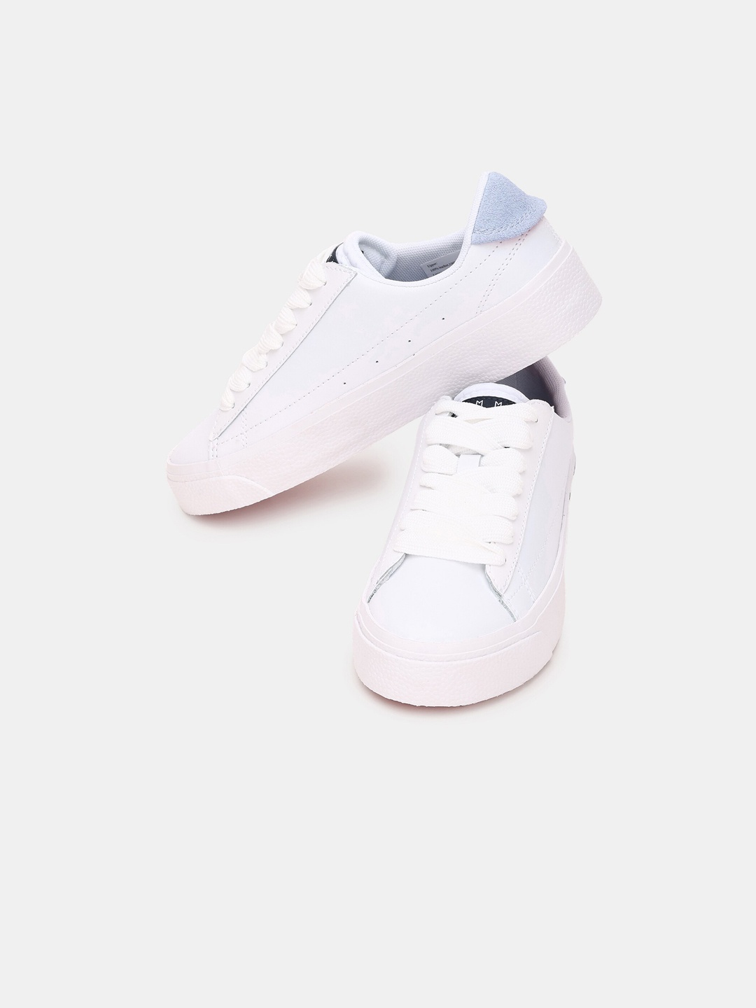 

Tommy Hilfiger Women Perforated Leather Sneakers, White