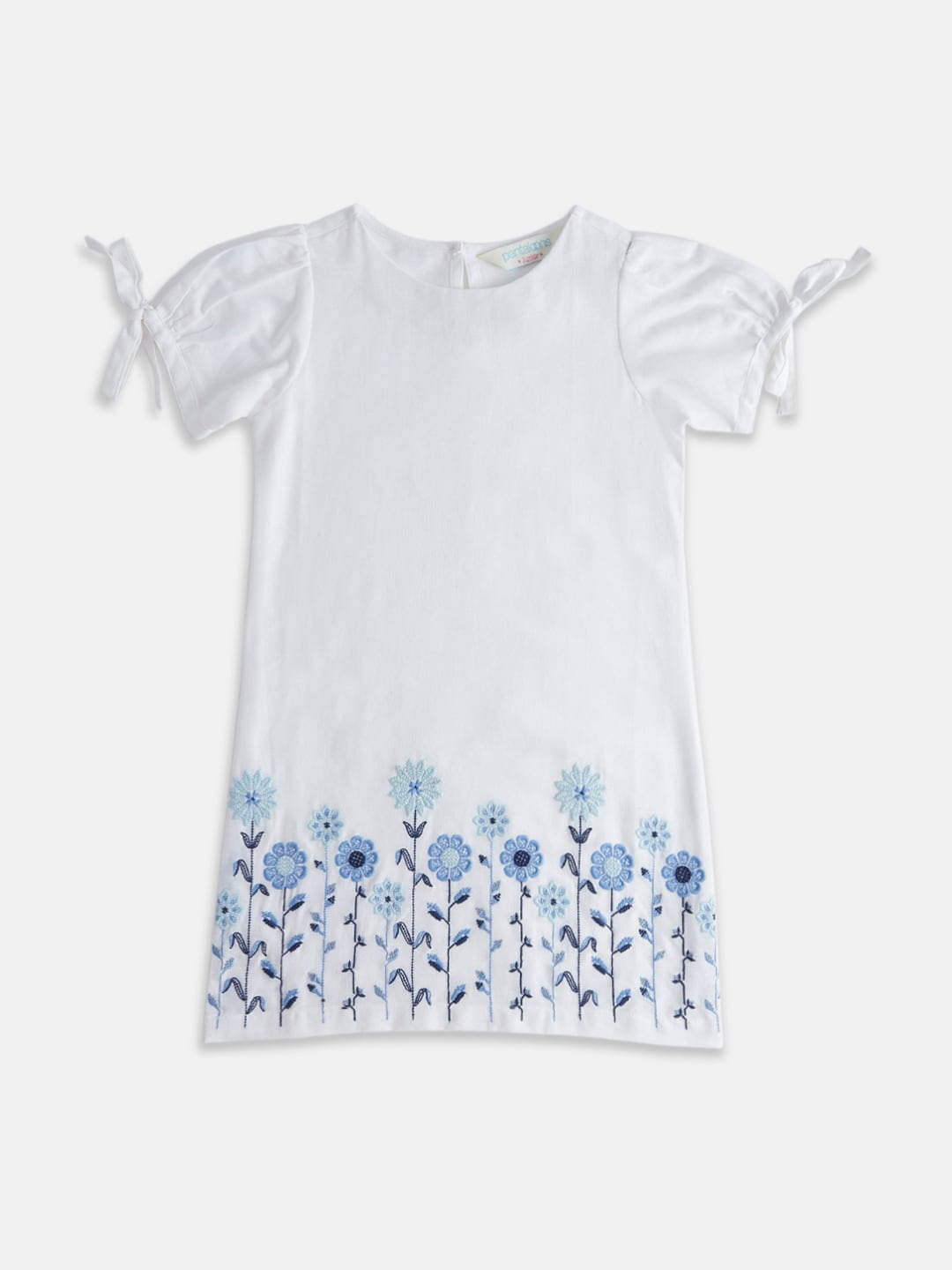 

AKKRITI BY PANTALOONS Floral Printed A-Line Cotton Dress, Off white