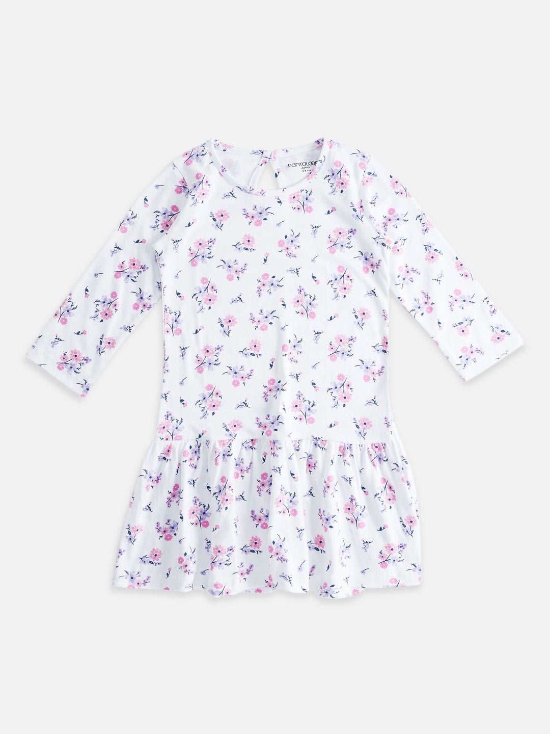 

Pantaloons Junior Floral Drop-Waist Dress, Off white