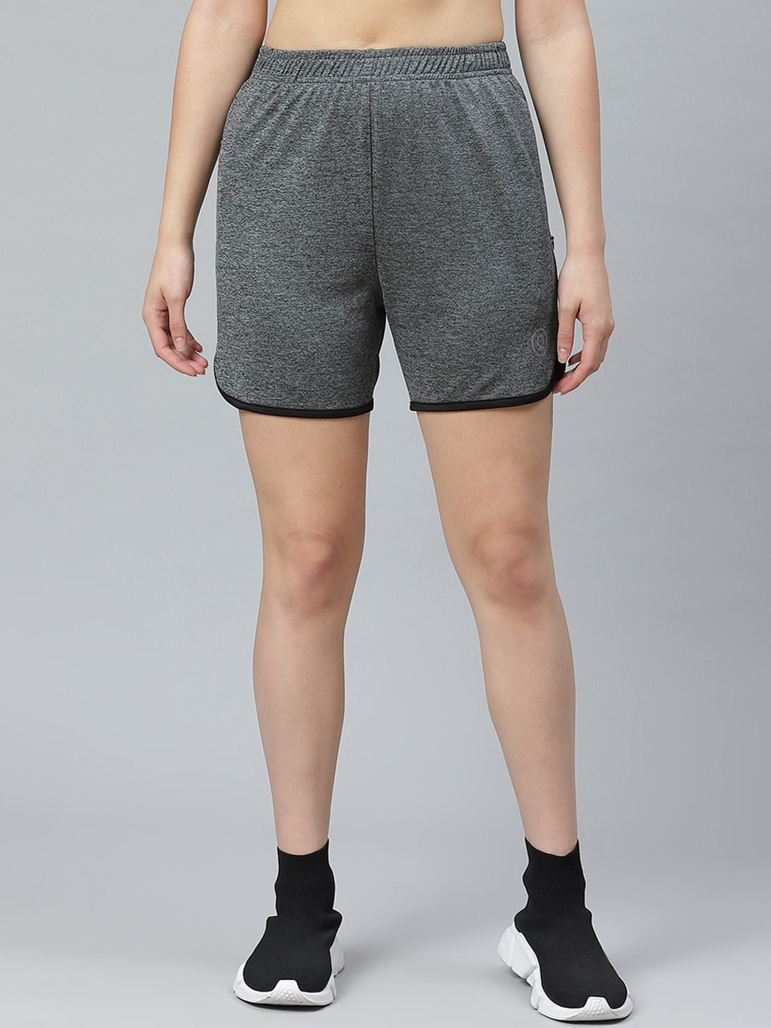 

CHKOKKO Women Training or Gym Sports Shorts, Grey