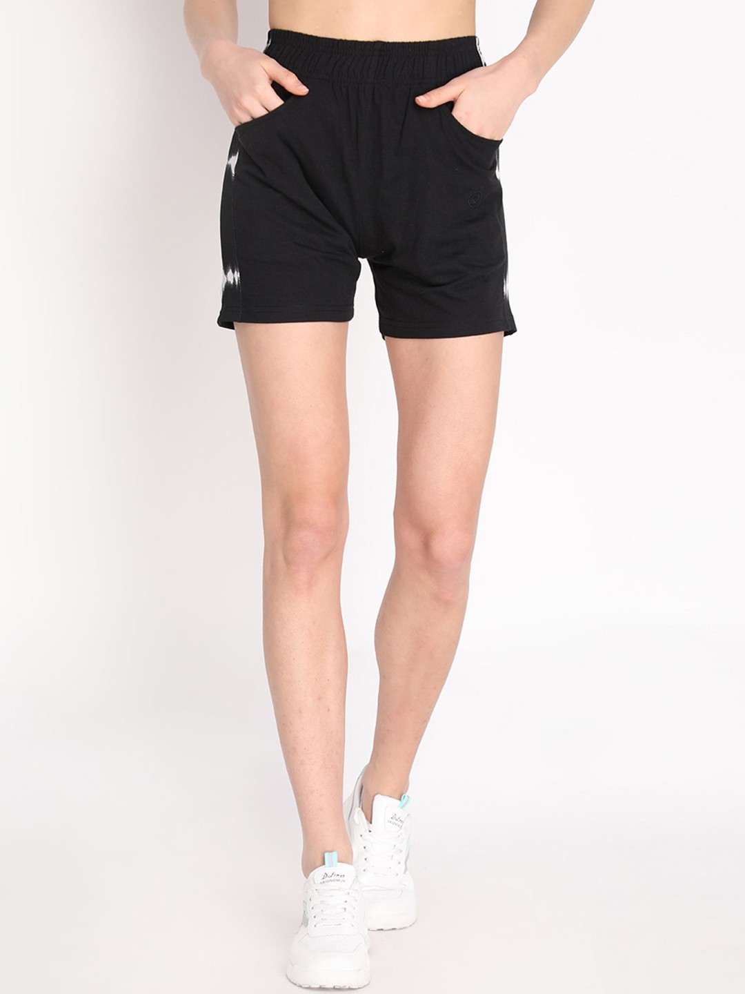 

CHKOKKO Women Cotton Shorts, Black