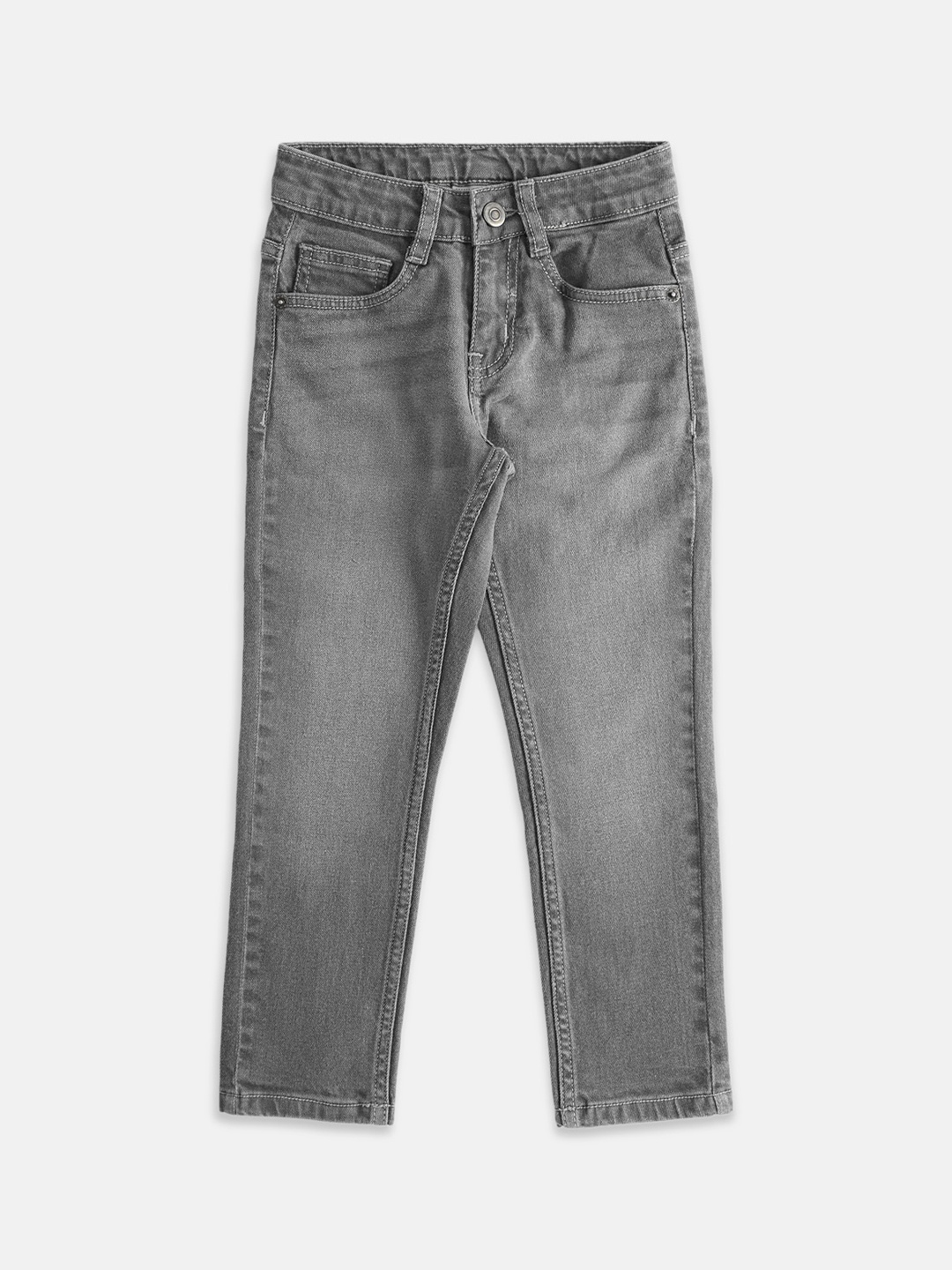 

Pantaloons Junior Boys Heavy Fade Cotton Jeans, Grey