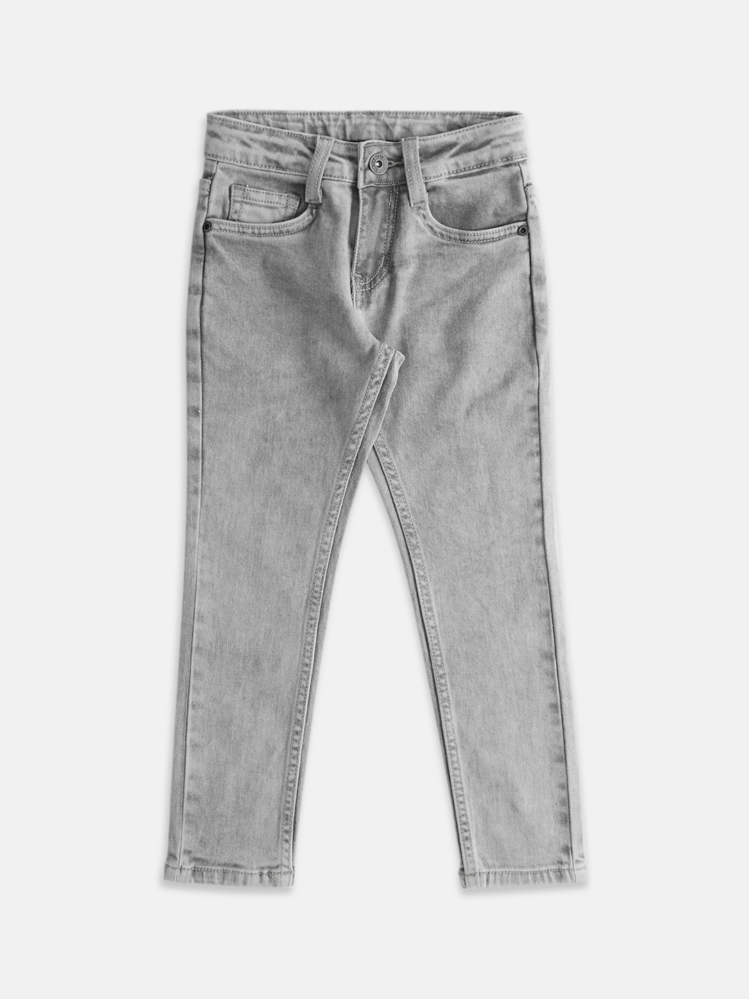

Pantaloons Junior Boys Heavy Faded Cotton Jeans, Grey
