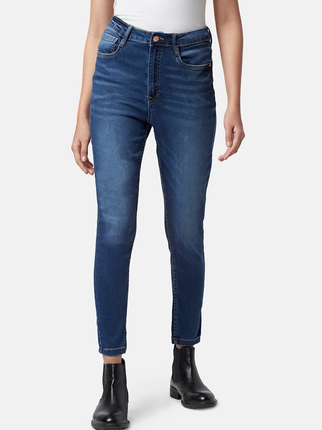 

SF JEANS by Pantaloons Women Skinny Fit High-Rise Light Fade Jeans, Blue