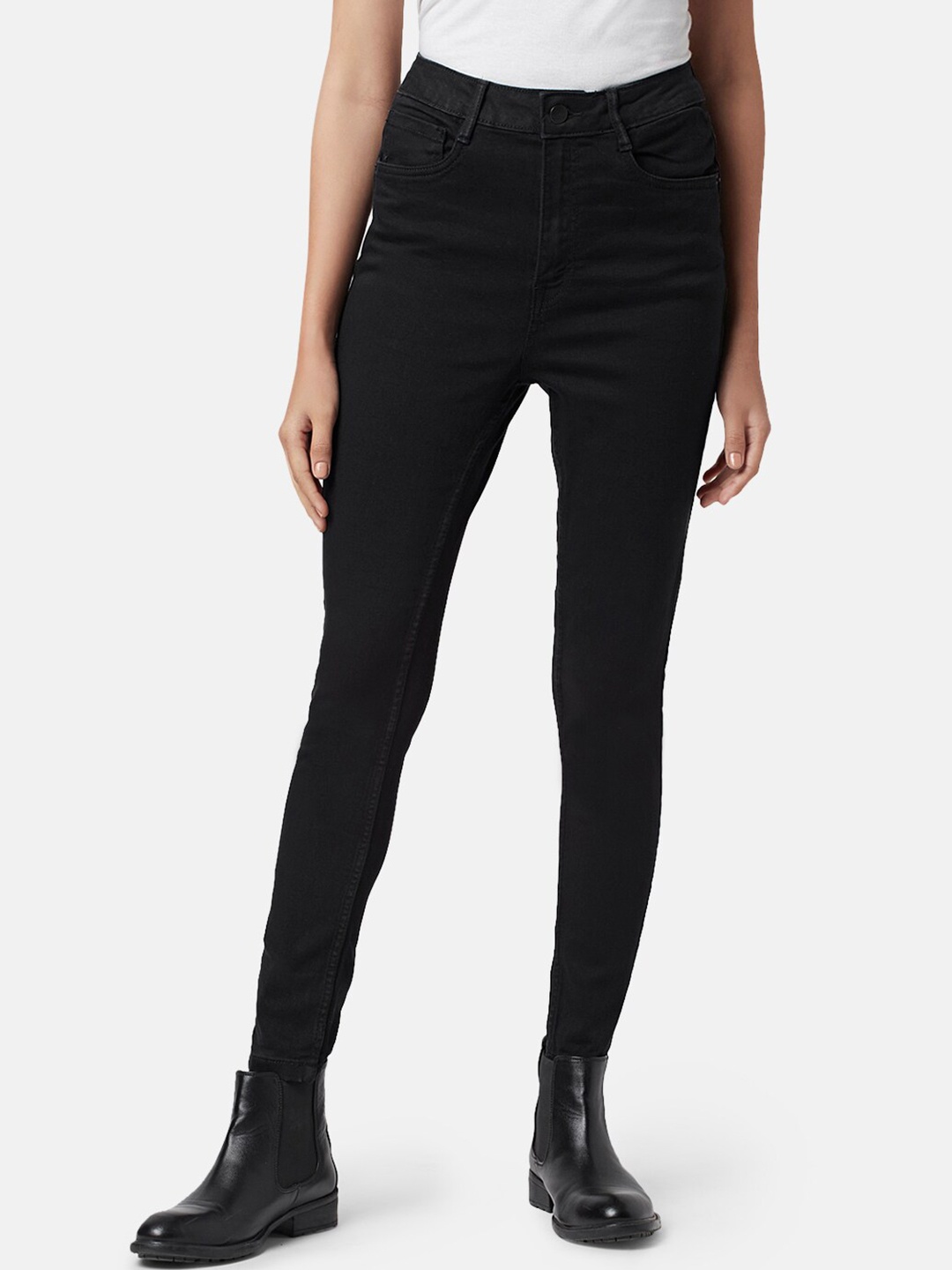 

SF JEANS by Pantaloons Women Skinny Fit High-Rise Jeans, Black