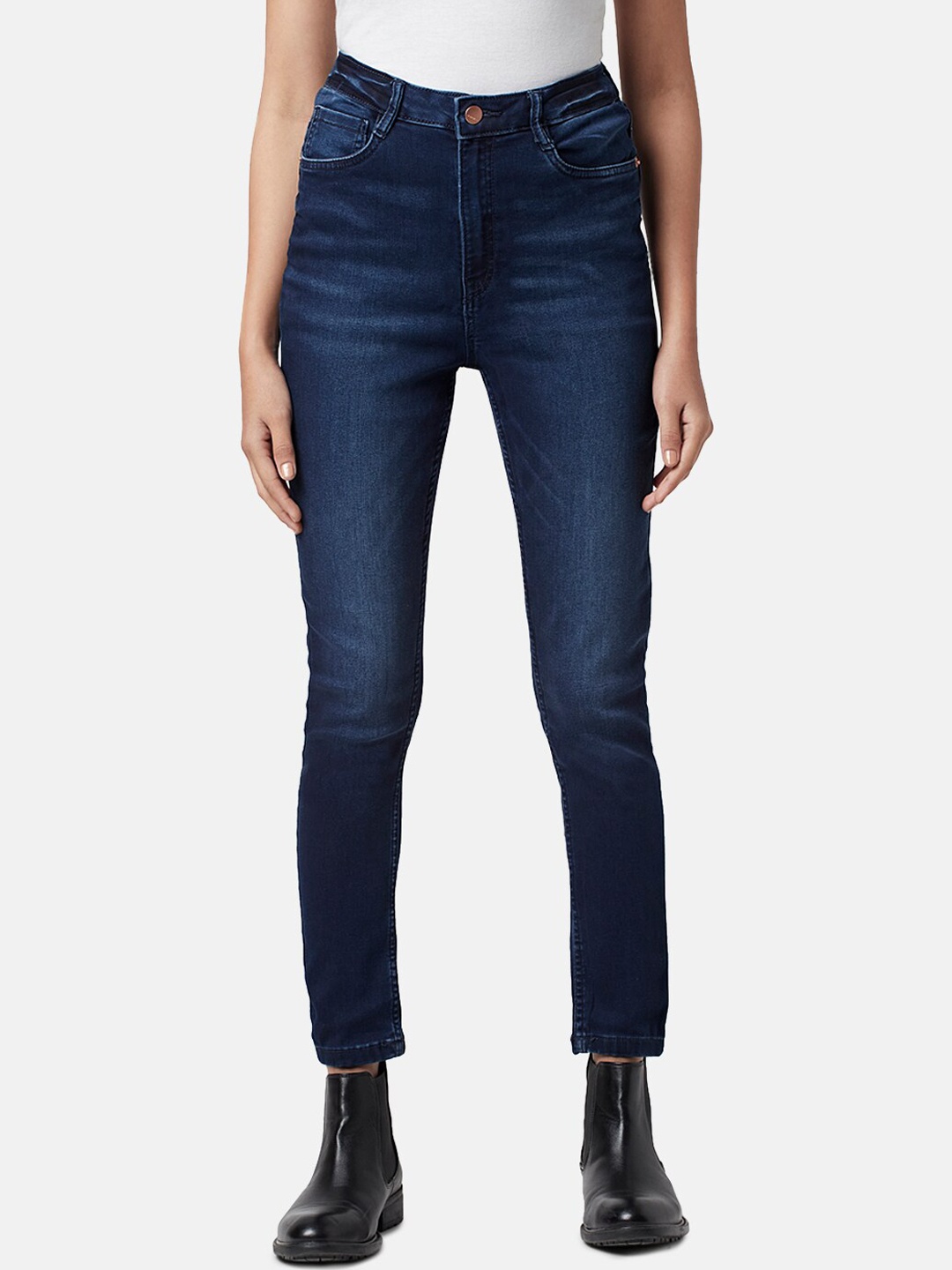

SF JEANS by Pantaloons Women Skinny Fit High-Rise Light Fade Jeans, Blue