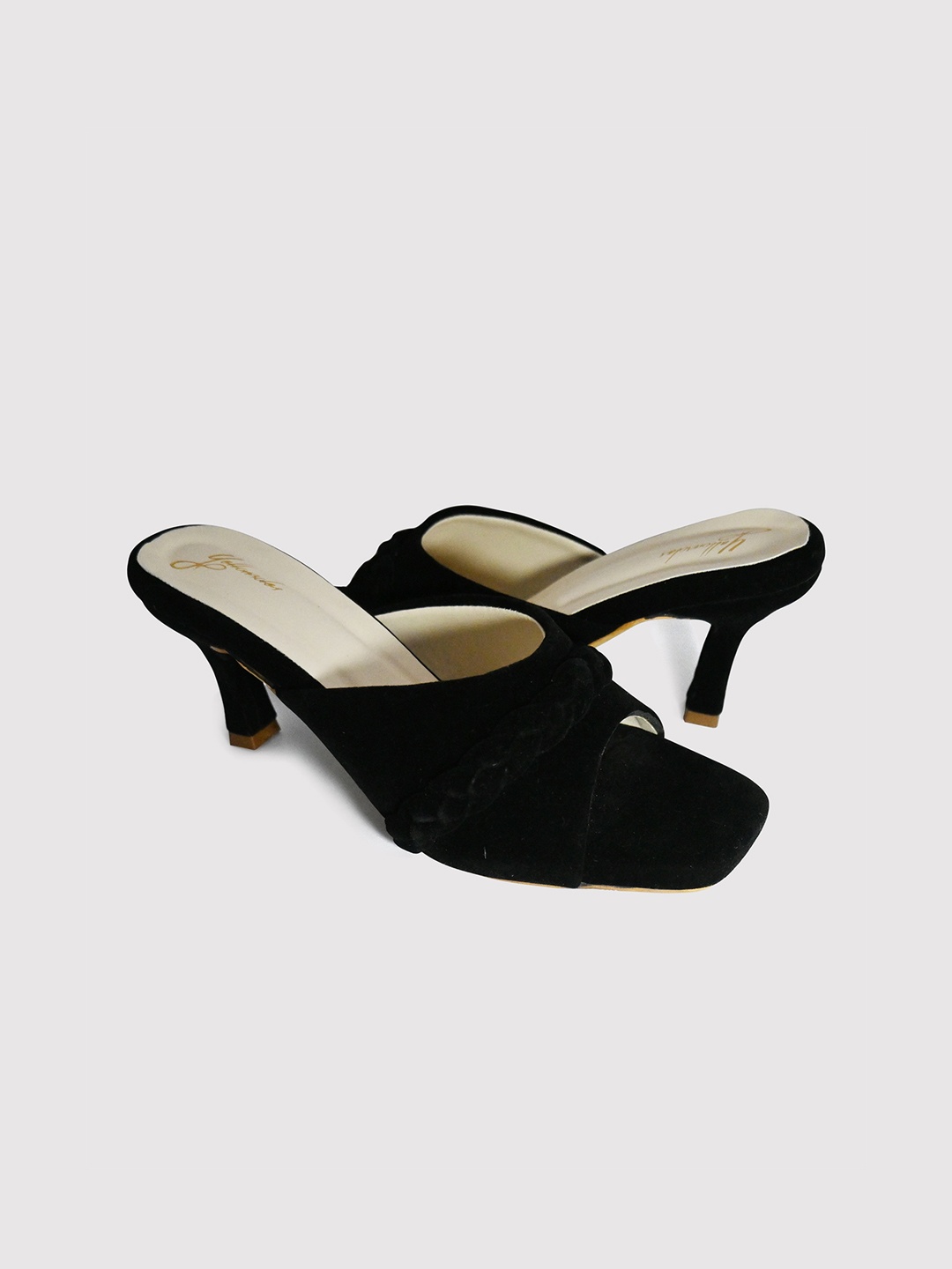 

yellowsoles Solid Kitten Heels, Black