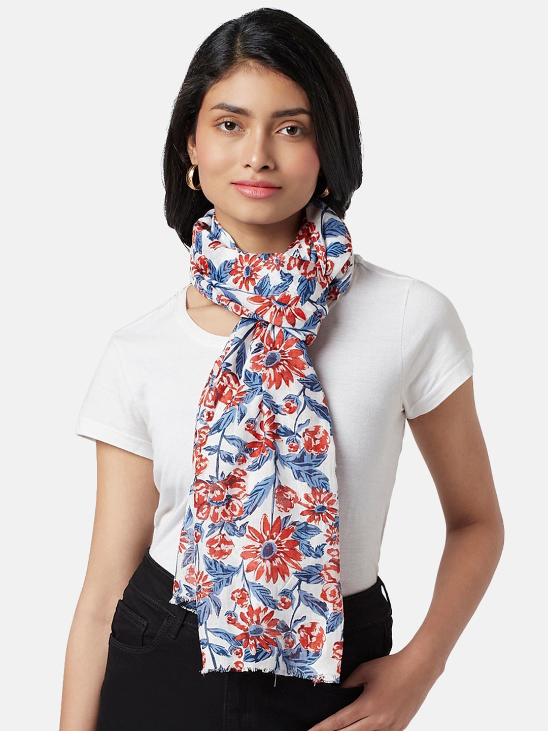 

Honey by Pantaloons Women Floral Printed Scarf, White