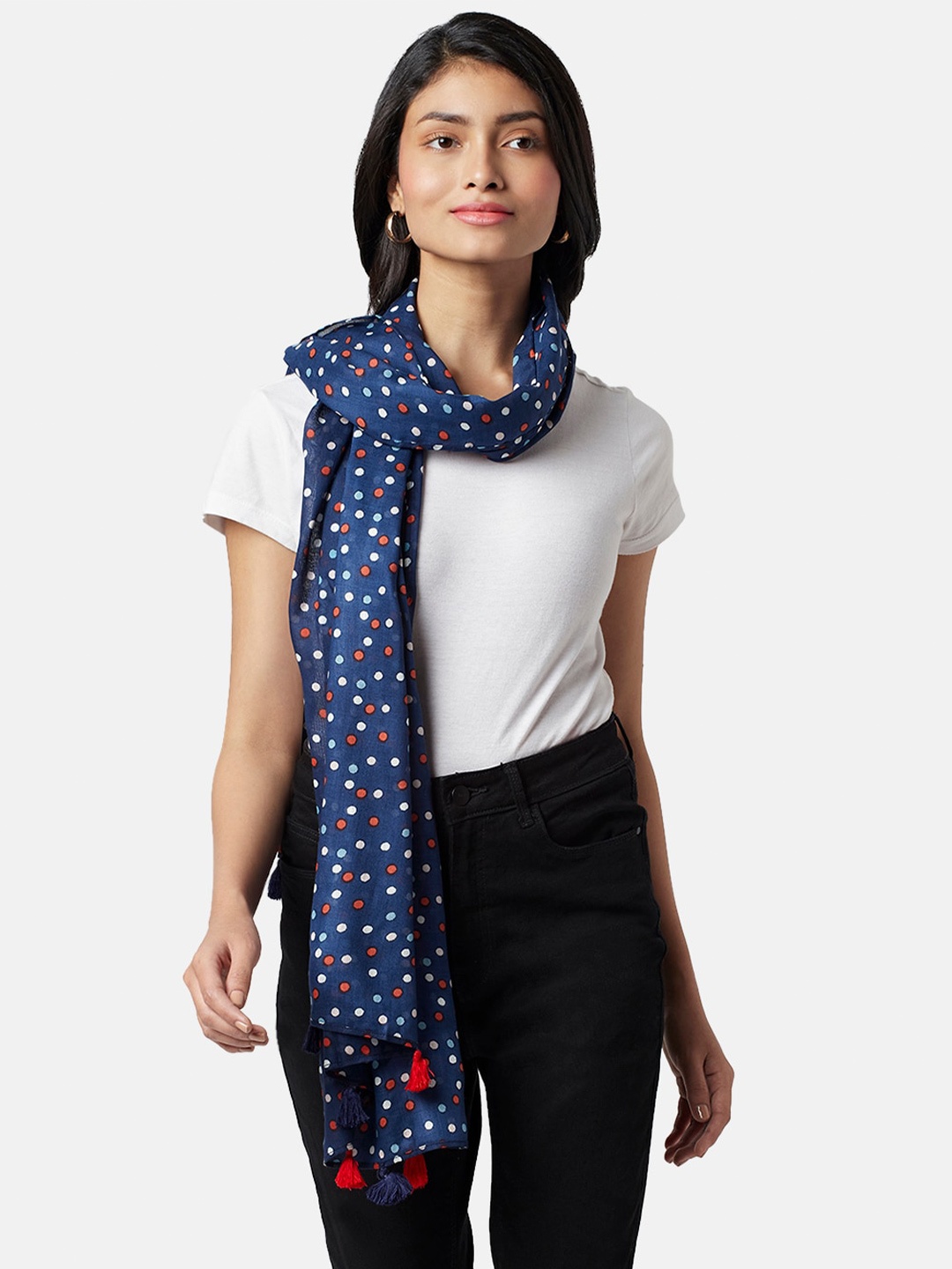 

Honey by Pantaloons Women Printed Scarf, Navy blue