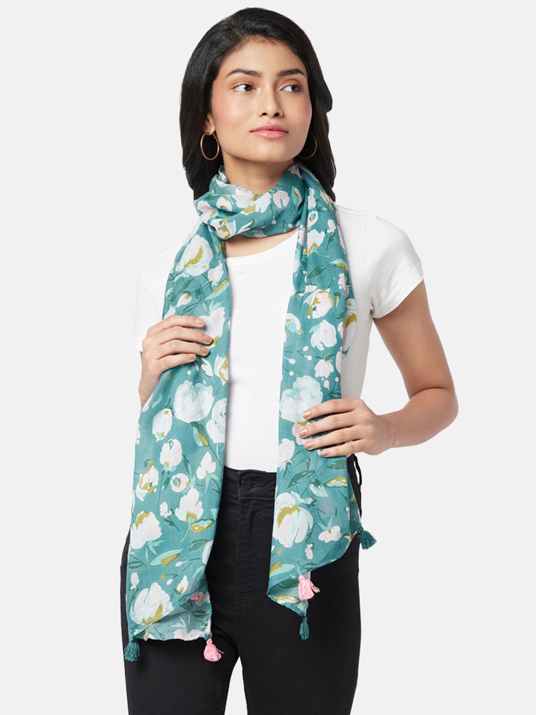 

Honey by Pantaloons Women Floral Printed Scarf, Green