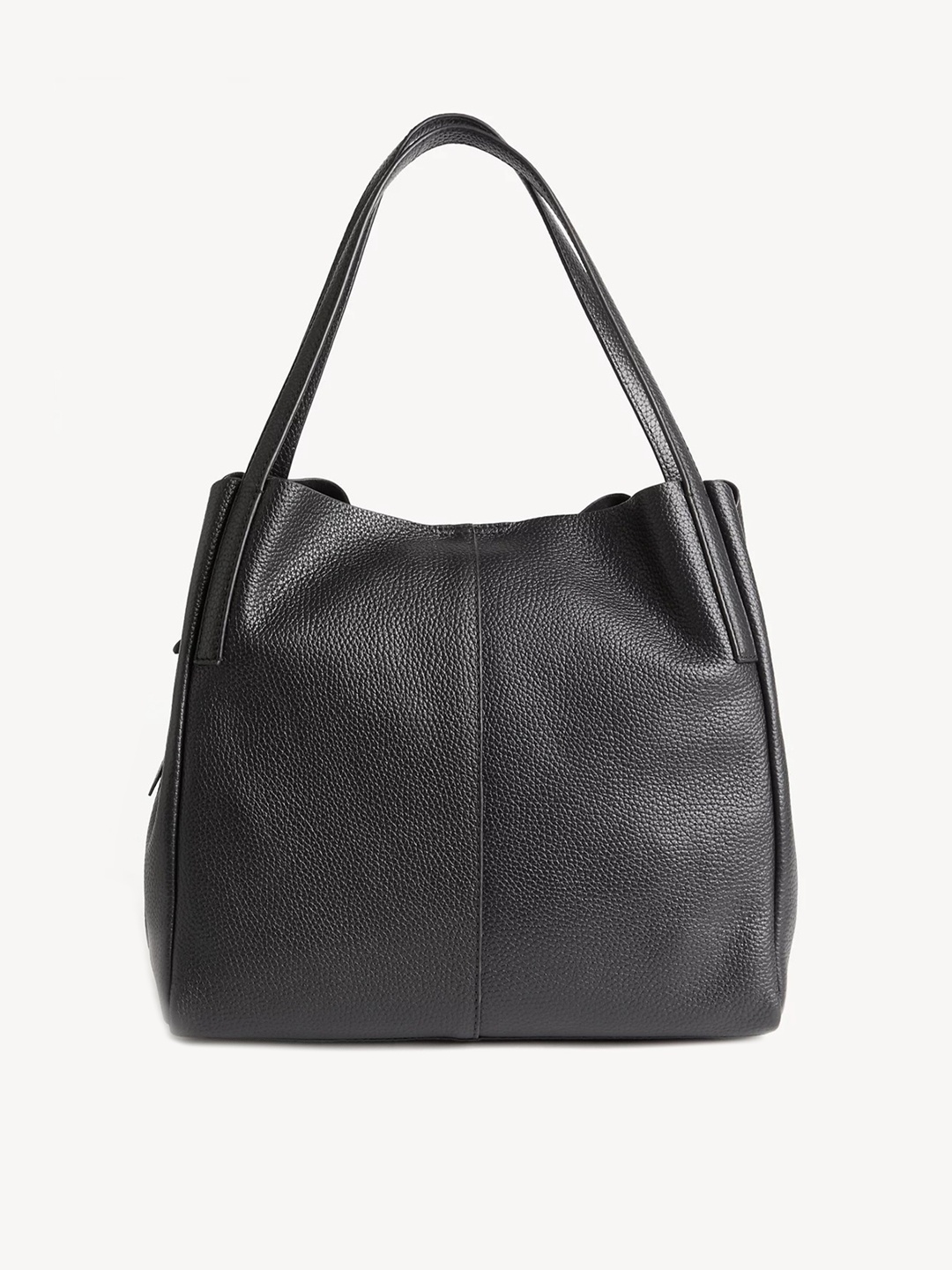 

Marks & Spencer Textured Leather Structured Shoulder Bag, Black