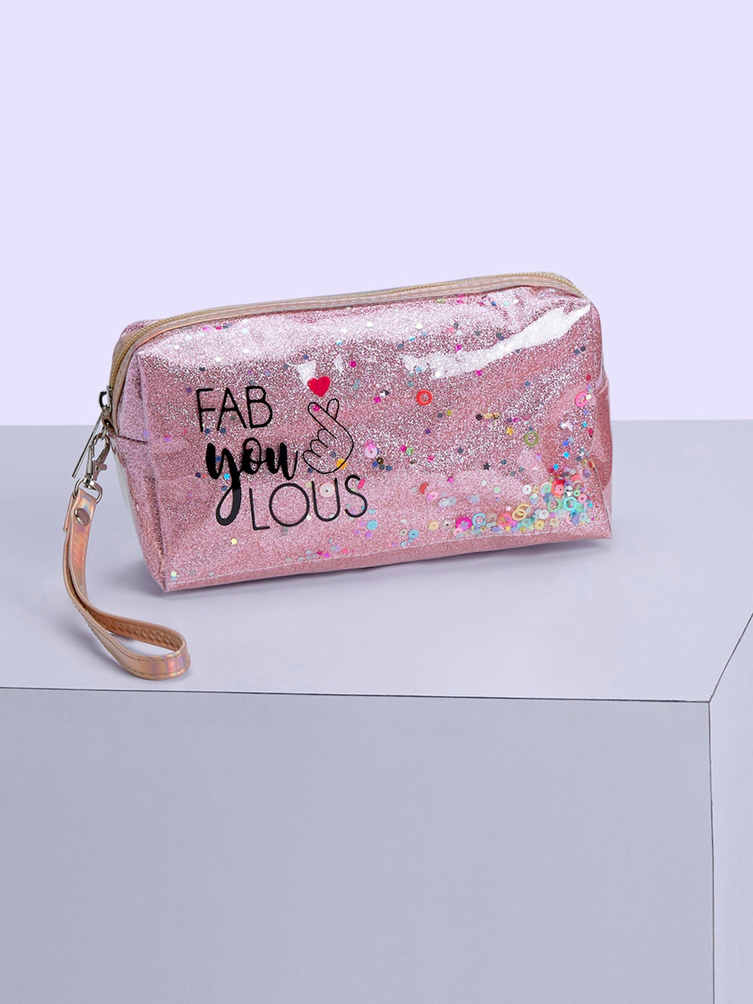 

Forever Glam by Pantaloons Women Printed Travel Pouch, Pink