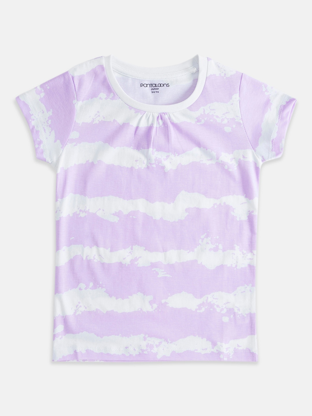 

Pantaloons Junior Girls Tie and Dye Cotton T-shirt, Purple