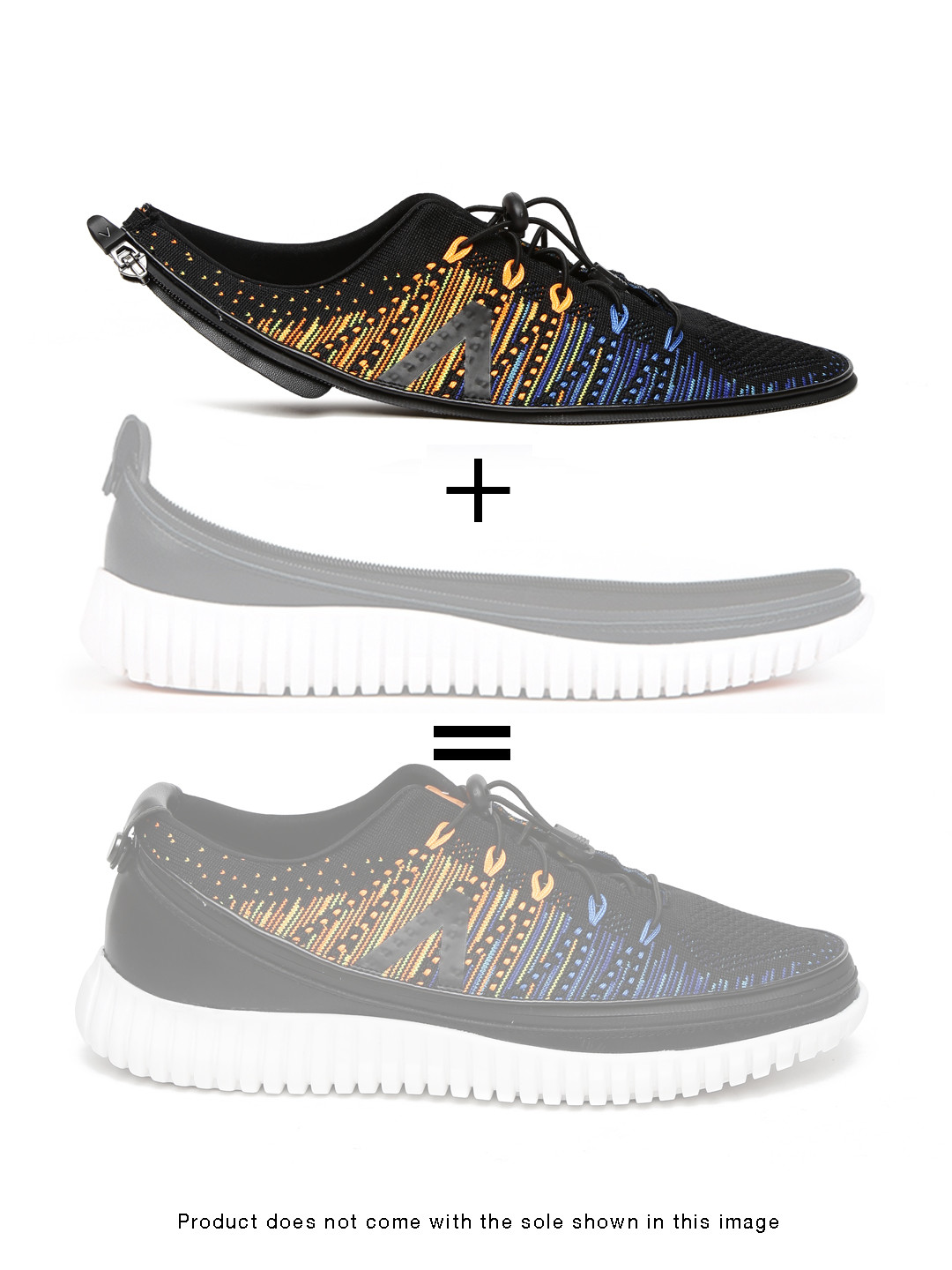 

ACBC Men Black & Orange Stringa Knit Skin of Customizable Shoes