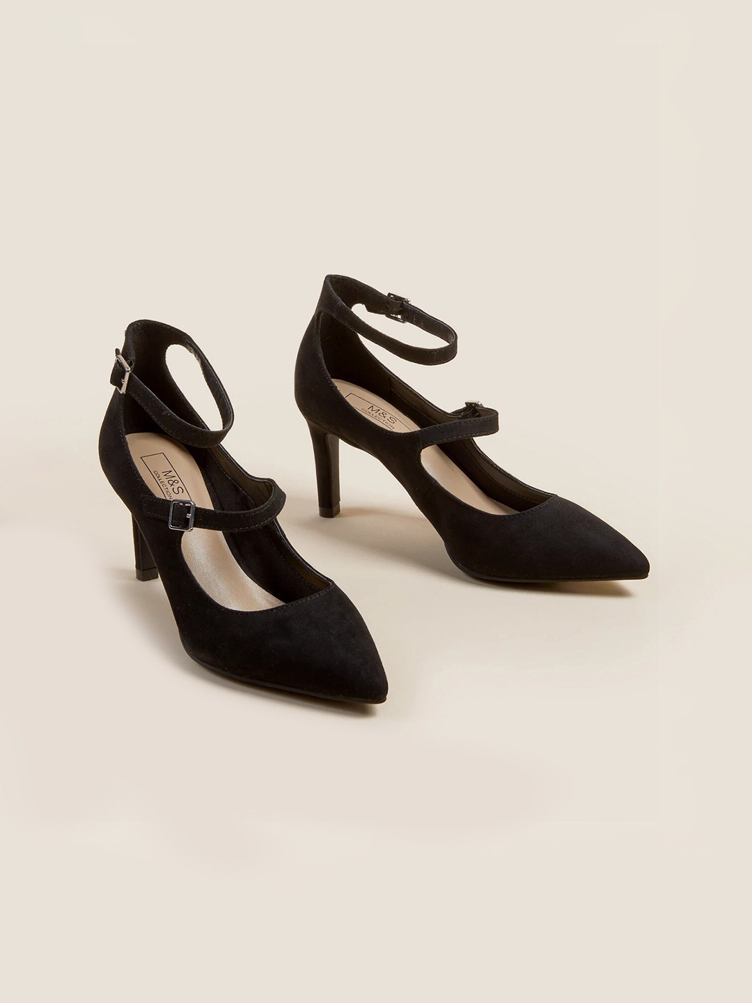 

Marks & Spencer Suede Party Pumps, Black