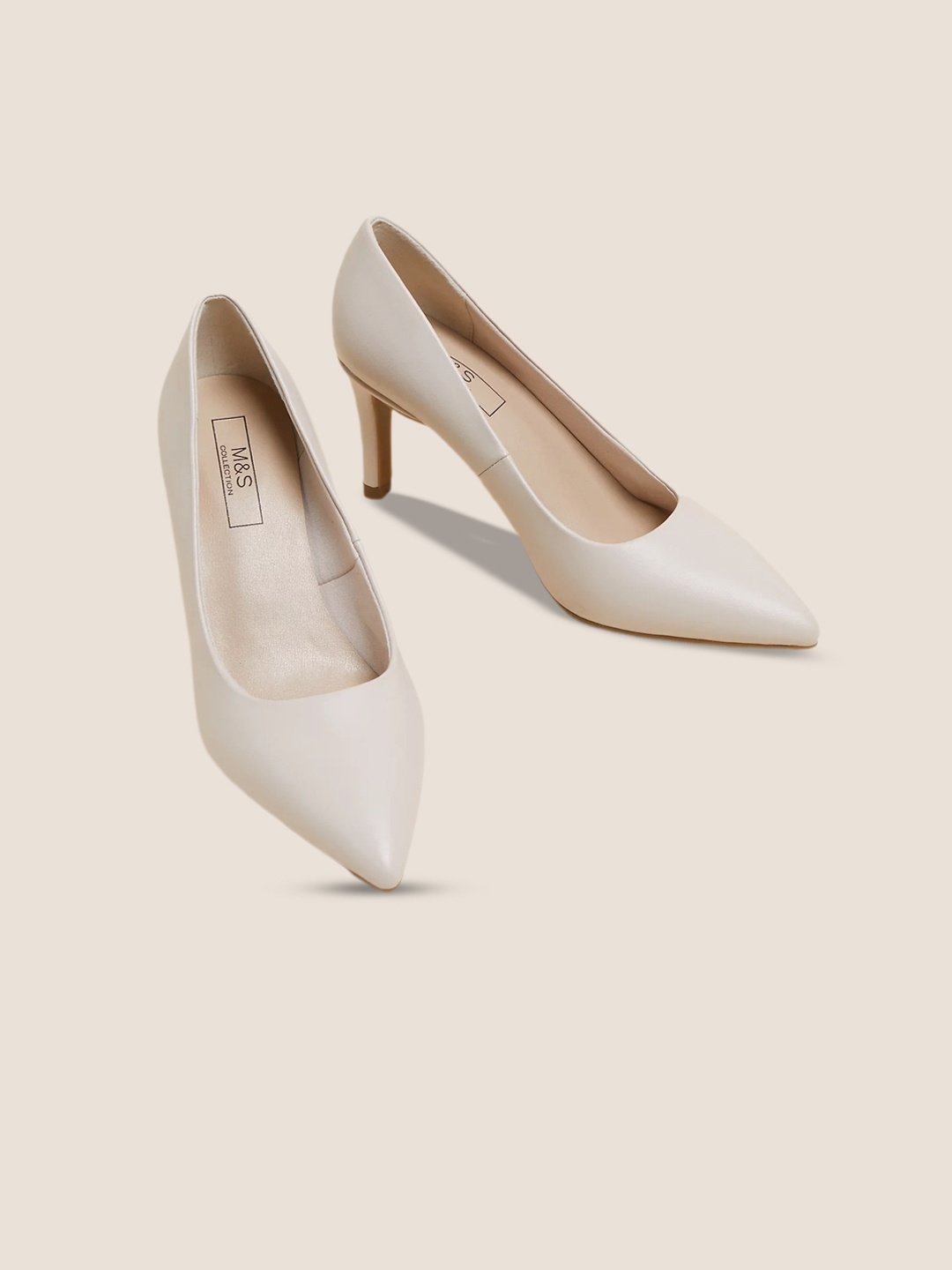 

Marks & Spencer Solid Slim Pumps, Beige