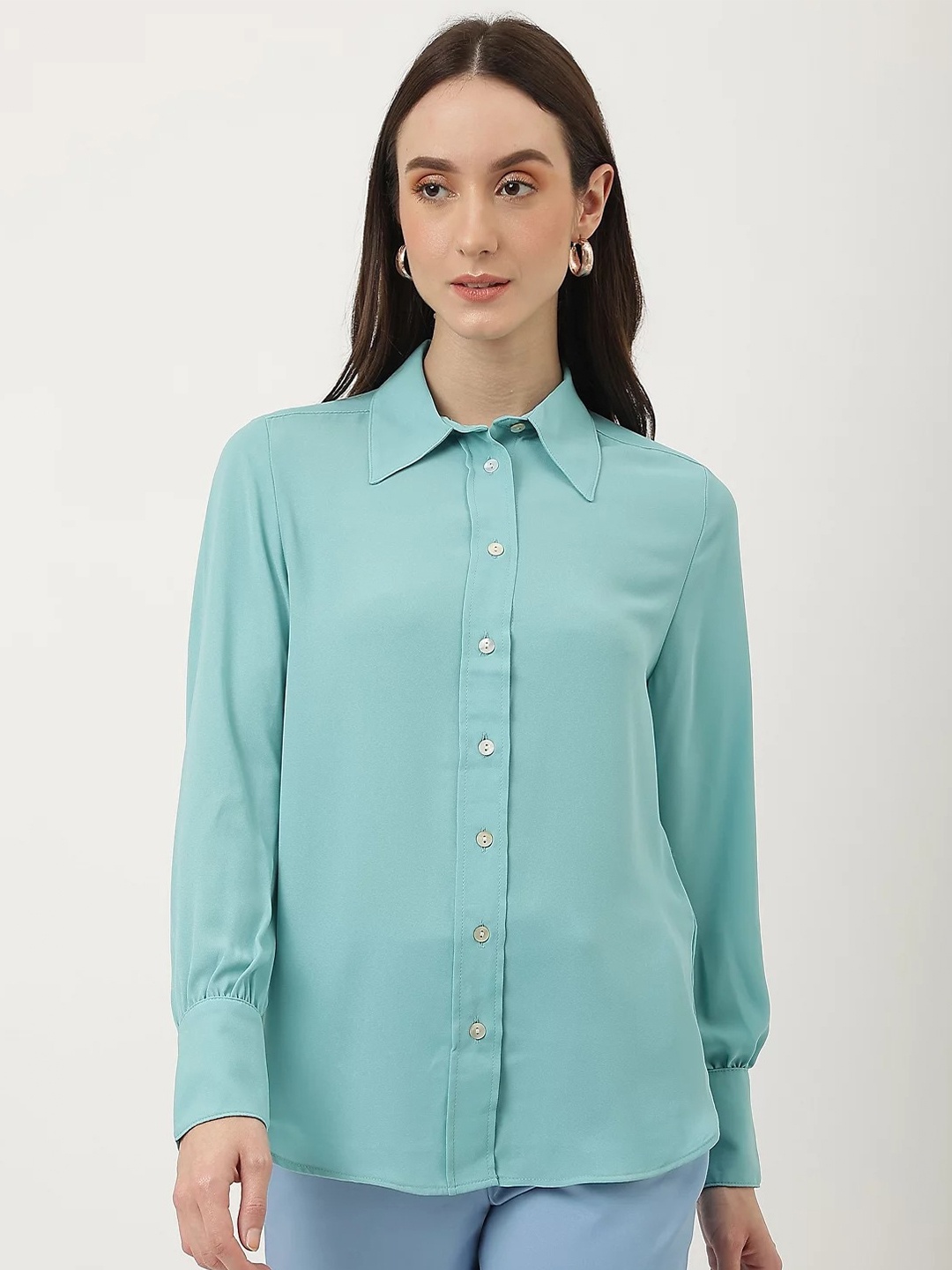 

Marks & Spencer Women Long Sleeves Casual Shirt, Sea green