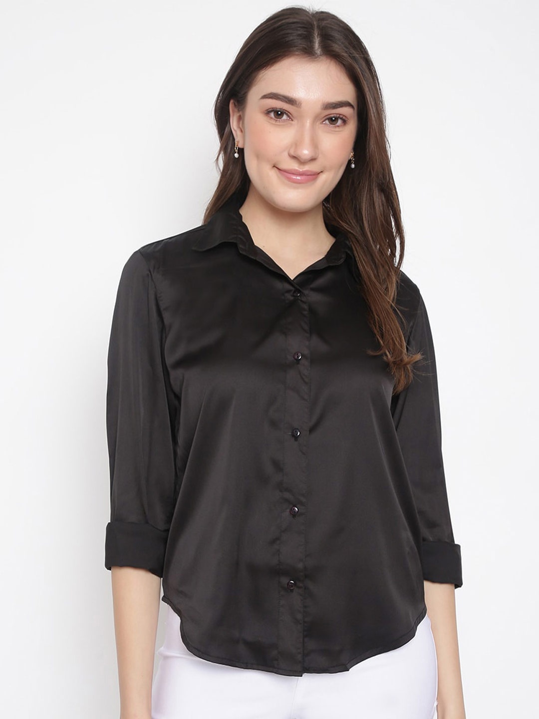 

DUDITI Women Classic Casual Shirt, Black