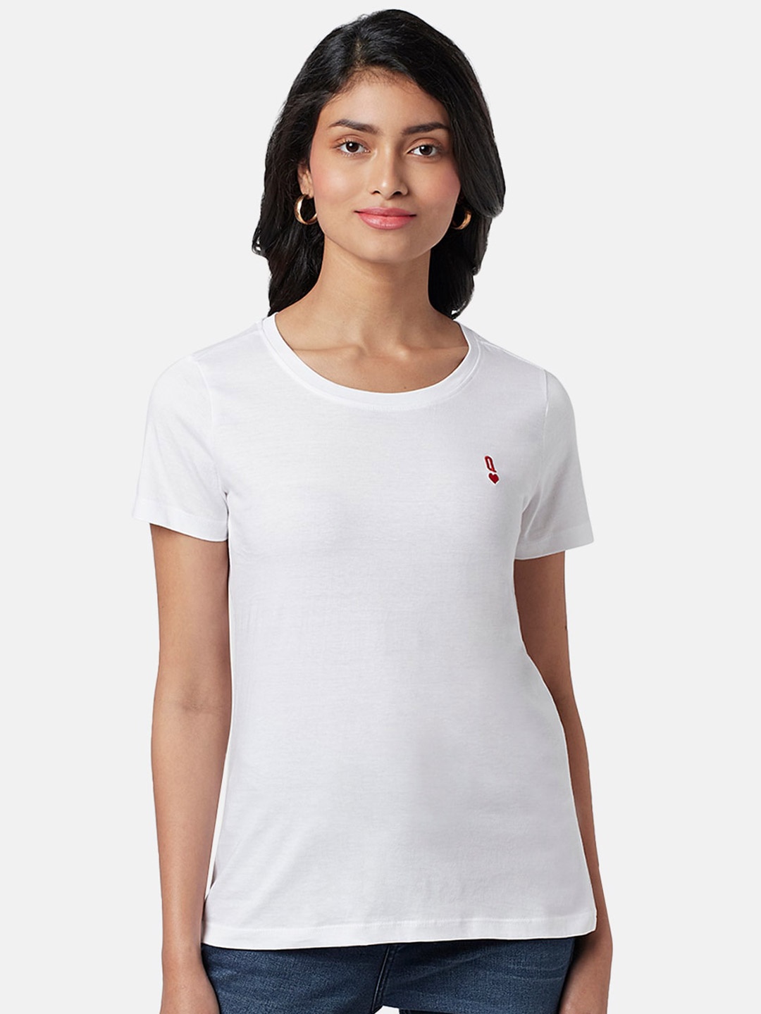 

Honey by Pantaloons Round Neck Cotton T-shirt, White