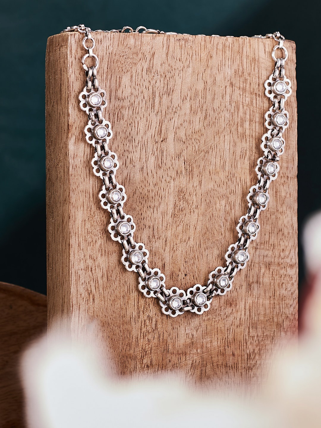

Fabindia Silver-Plated Collar Necklace