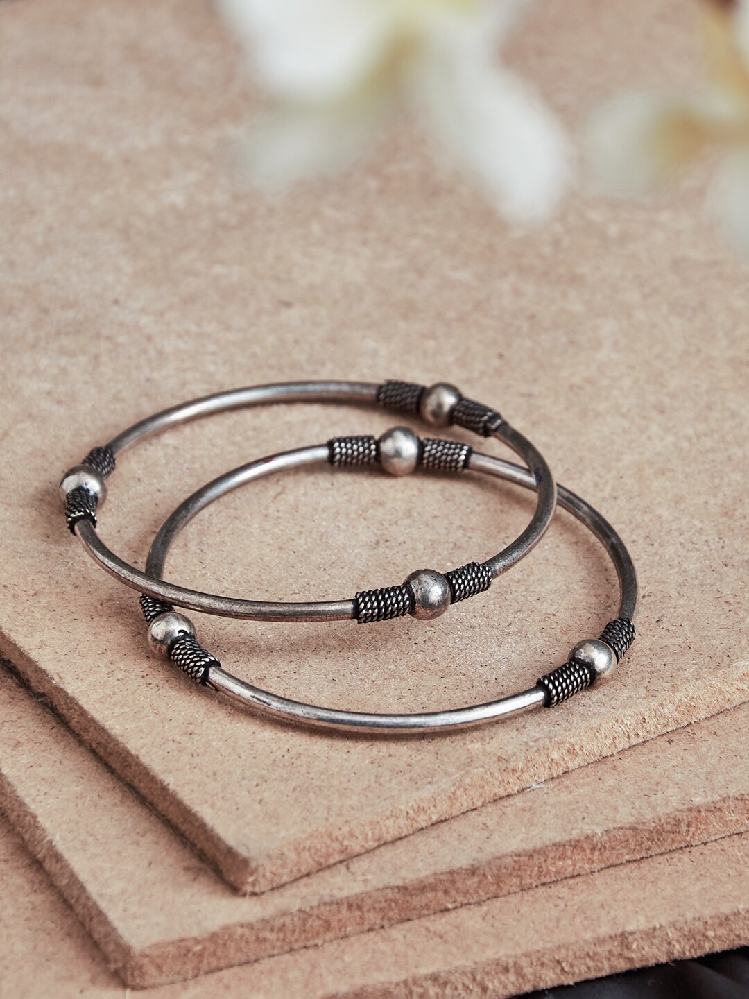 

Fabindia Set Of 2 Silver-Plated Bangle