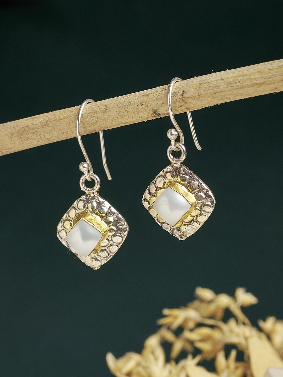 

Fabindia Silver Geometric Drop Earrings